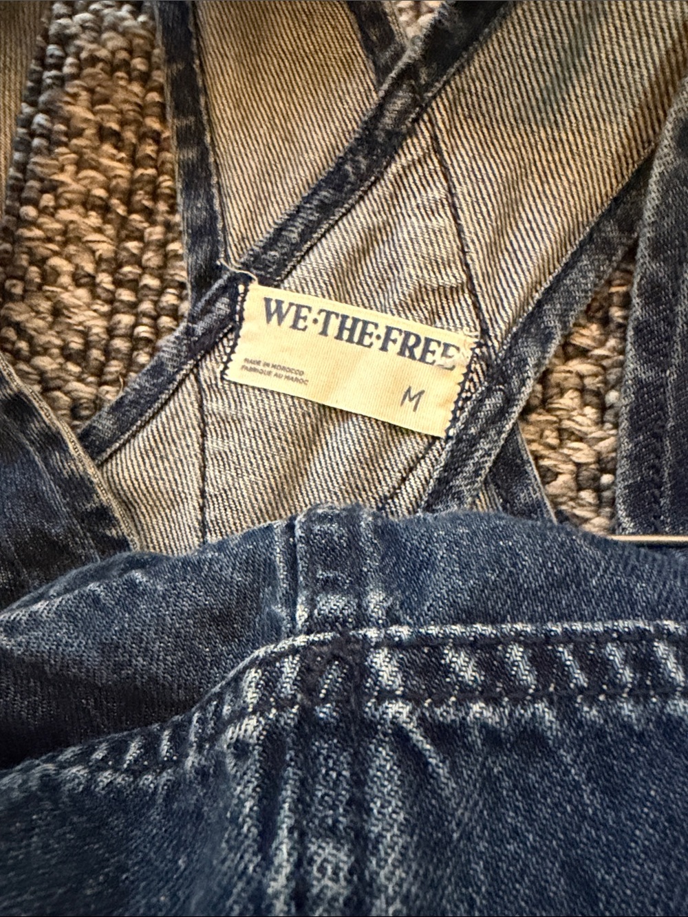 We The Free Vintage Wash Blue Denim Overalls - Picture 2 of 4